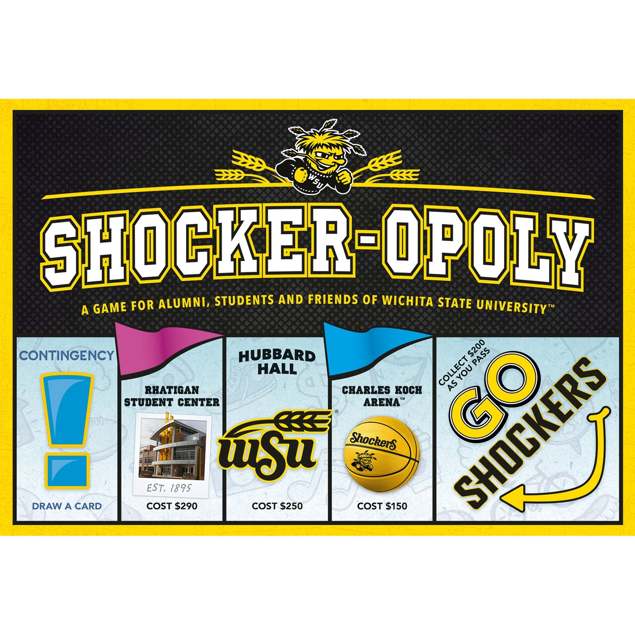 Late For The Sky: Wichita State University Shocker-Opoly Monopoly Board Game